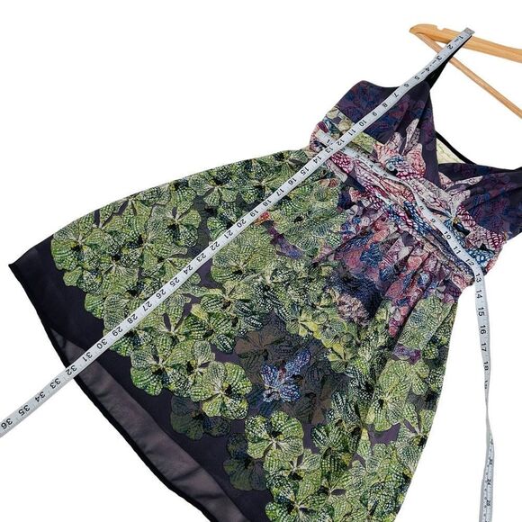 UO Staring at Stars purple green babydoll dress floral size 2 - Picture 7 of 8